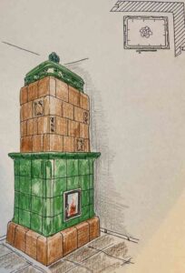 kachlova pec secesia mix na predaj